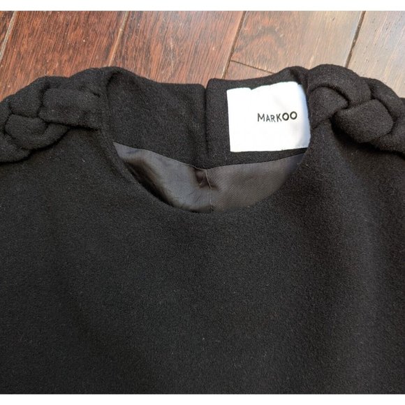 MARKOO Designer Ladies Wool/Cashmere Braided Shoulder Sweater Top - Picture 3 of 6